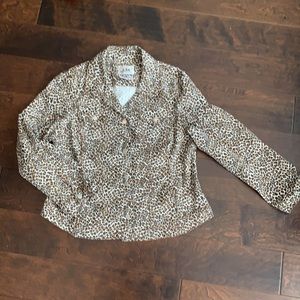 Leopard print jean jacket by LAL
